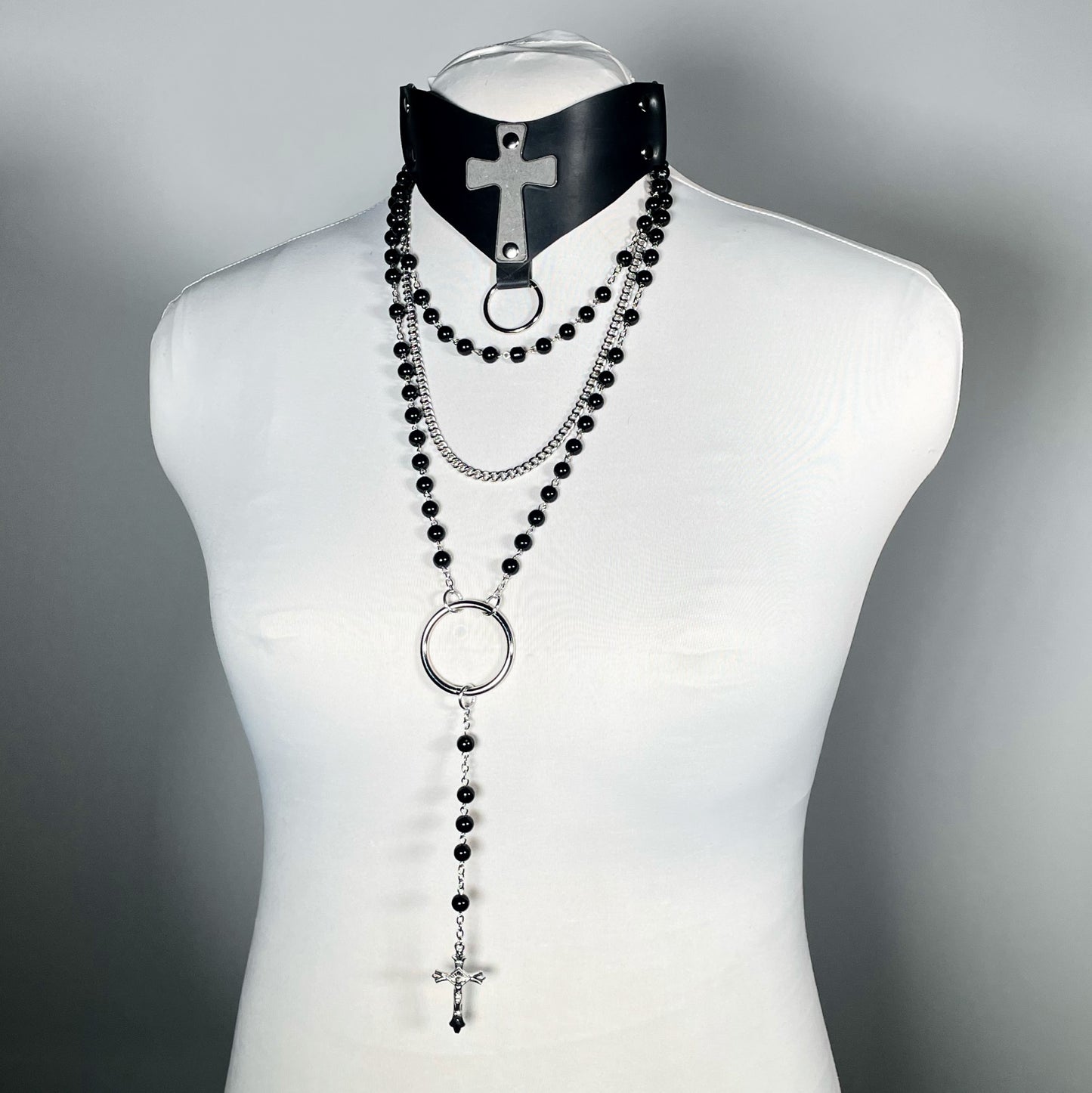 Stigmata Martyr Rubber Rosary Collar