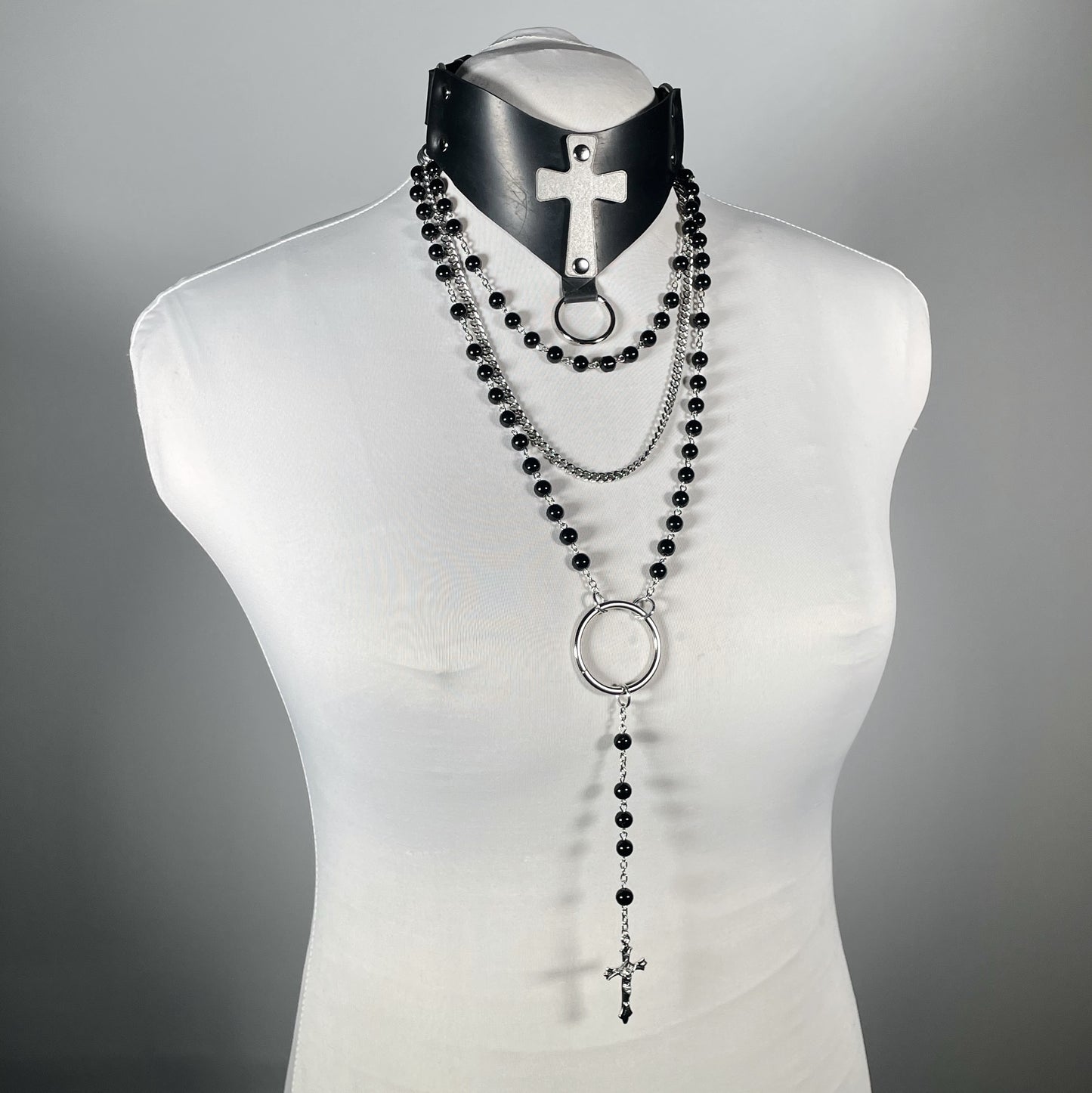 Stigmata Martyr Rubber Rosary Collar