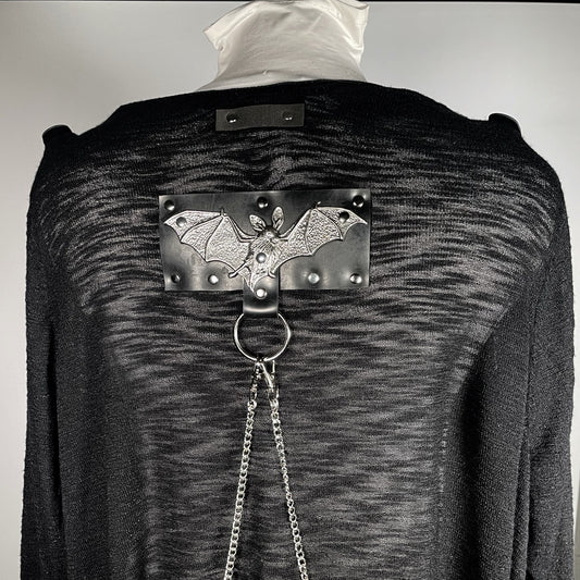 Black Bat Sweater with Chains