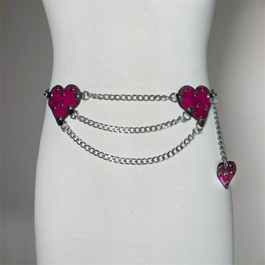 Passion of Lovers PINK Chain Belt - *LIMITED EDITION & REVERSIBLE