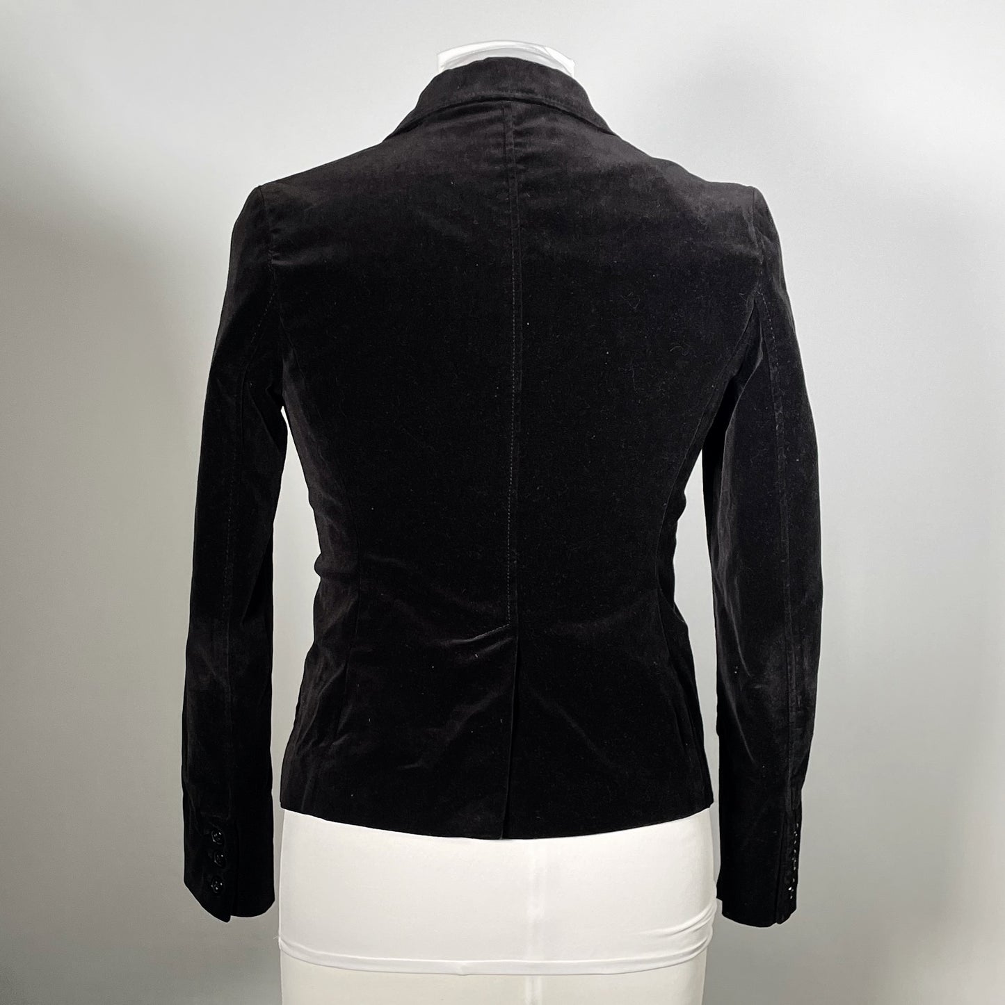 Black Velvet Blazer with Rosary Chain with Vampire Ankhs