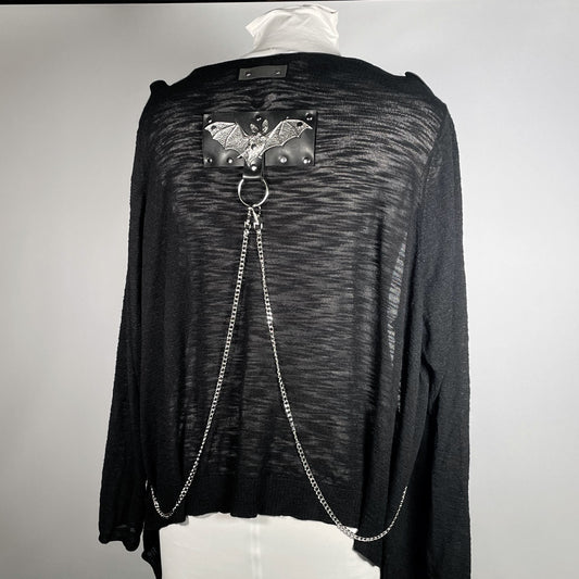 Black Bat Sweater with Chains