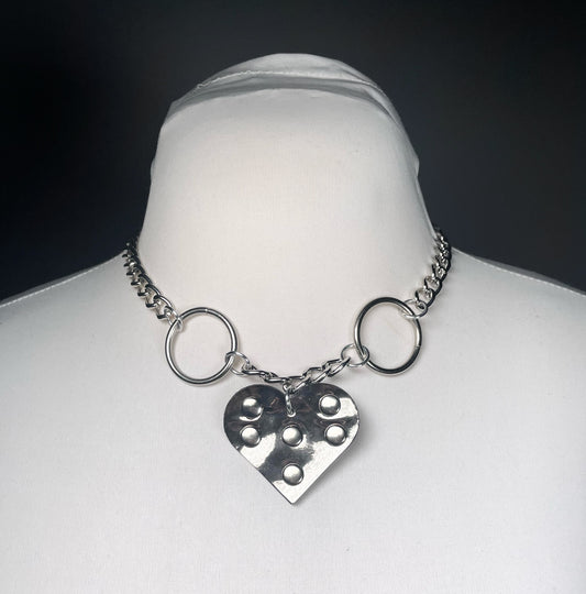 Passion of Lovers GUNMETAL SILVER Necklace - *Limited Edition & Reversible!