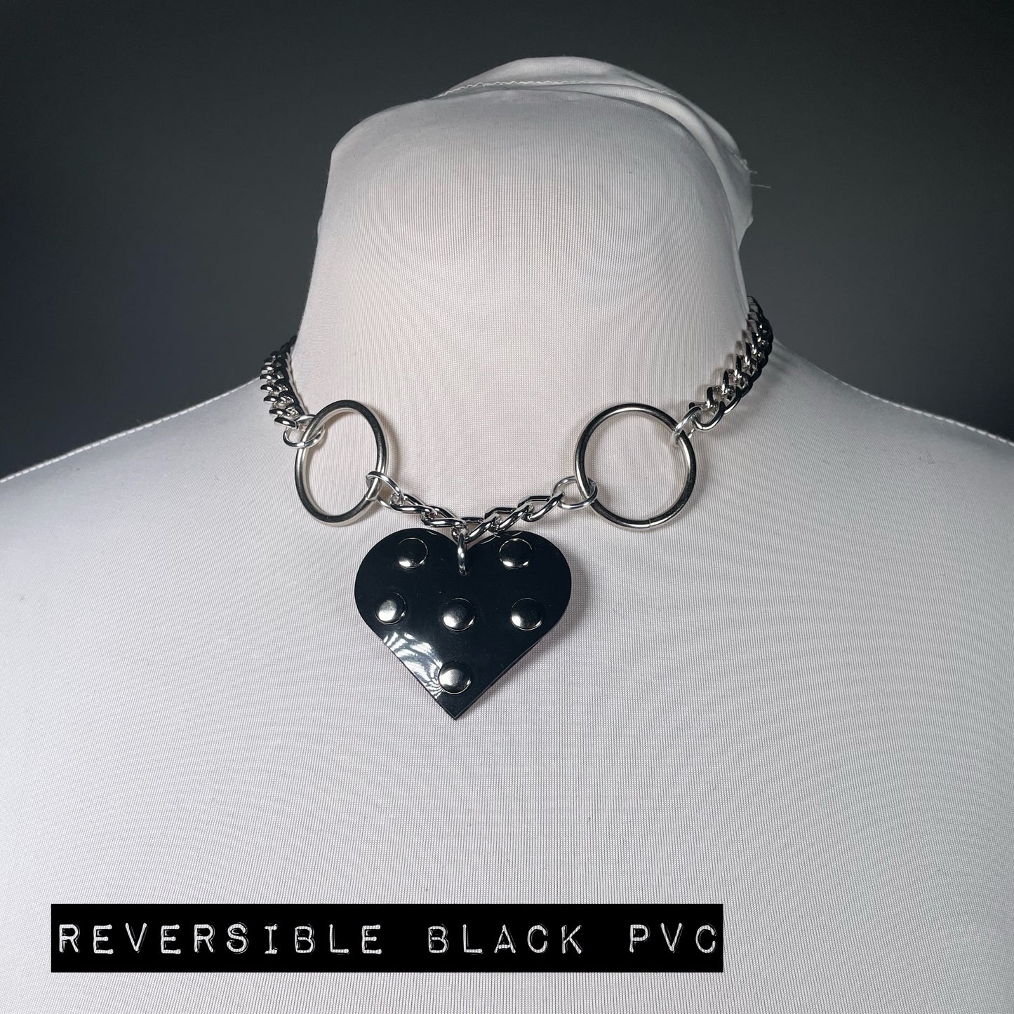 Passion of Lovers GUNMETAL SILVER Necklace - *Limited Edition & Reversible!