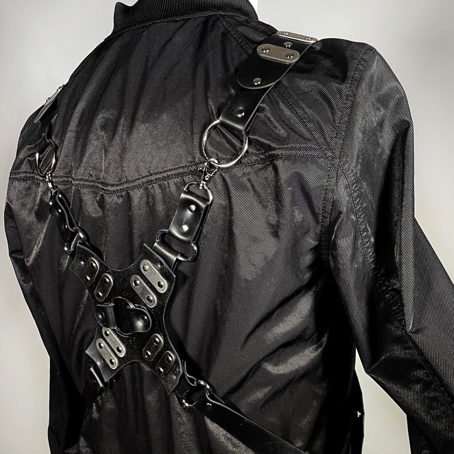 Men’s Bomber Jacket with Cyberpunk Harness