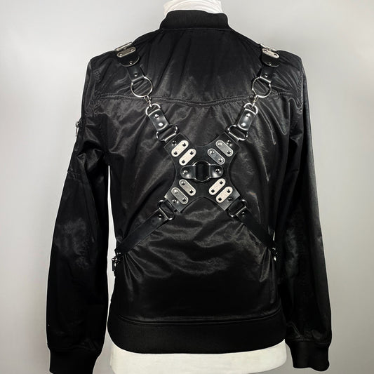 Men’s Bomber Jacket with Cyberpunk Harness