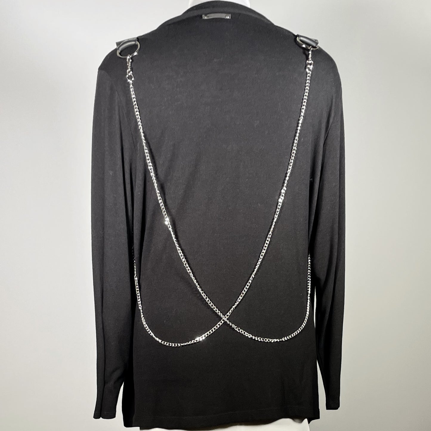 Black Vampire Ankh Sweater with Removable Chains