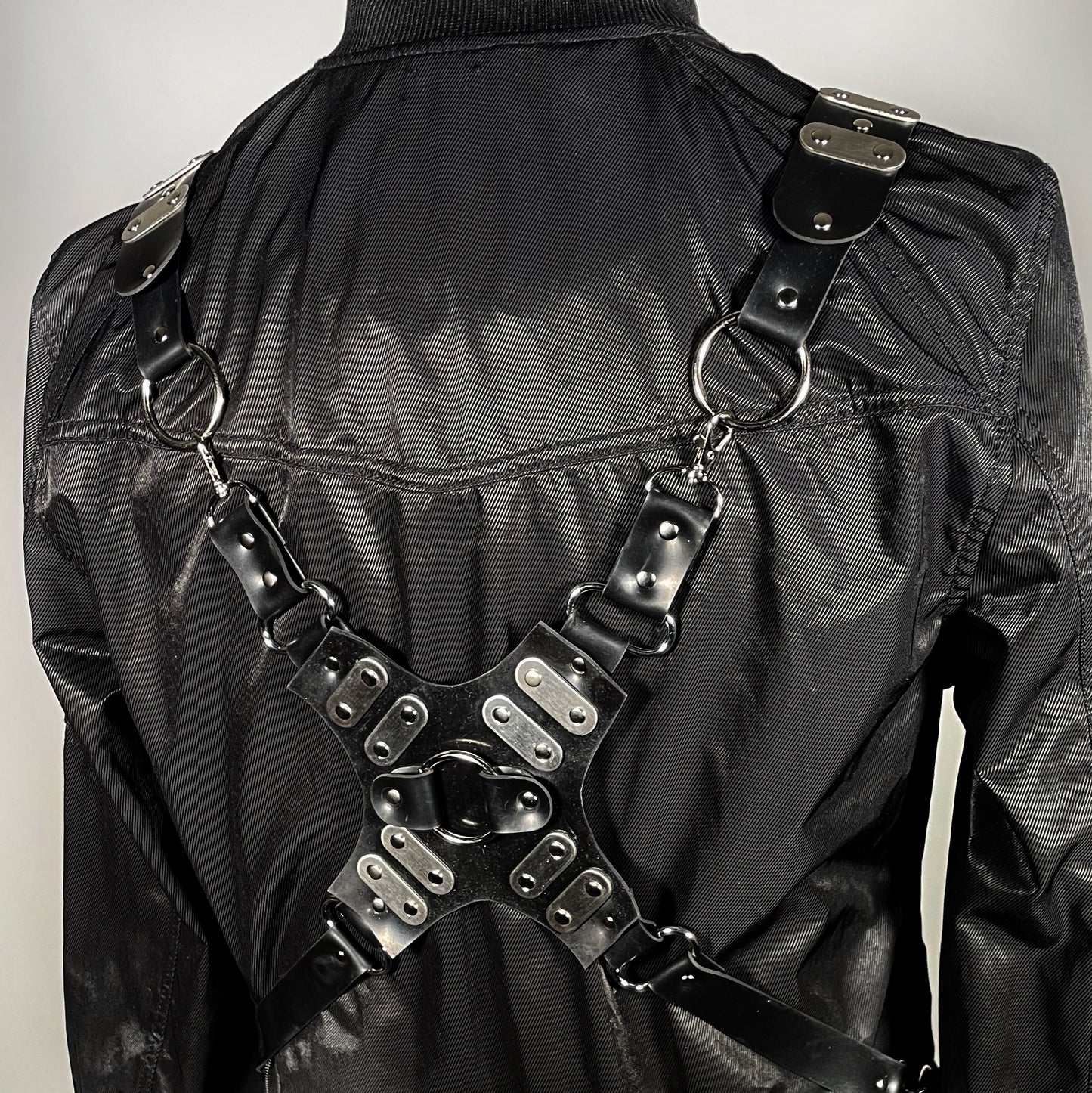 Men’s Bomber Jacket with Cyberpunk Harness
