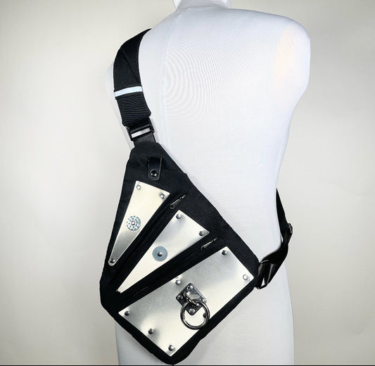 Crossbody Flat Backpack with Metal and O-ring