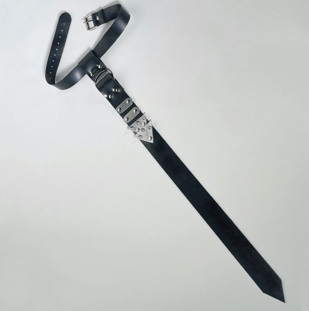 Rubber and Silver Metal Skinny Tie Bundle