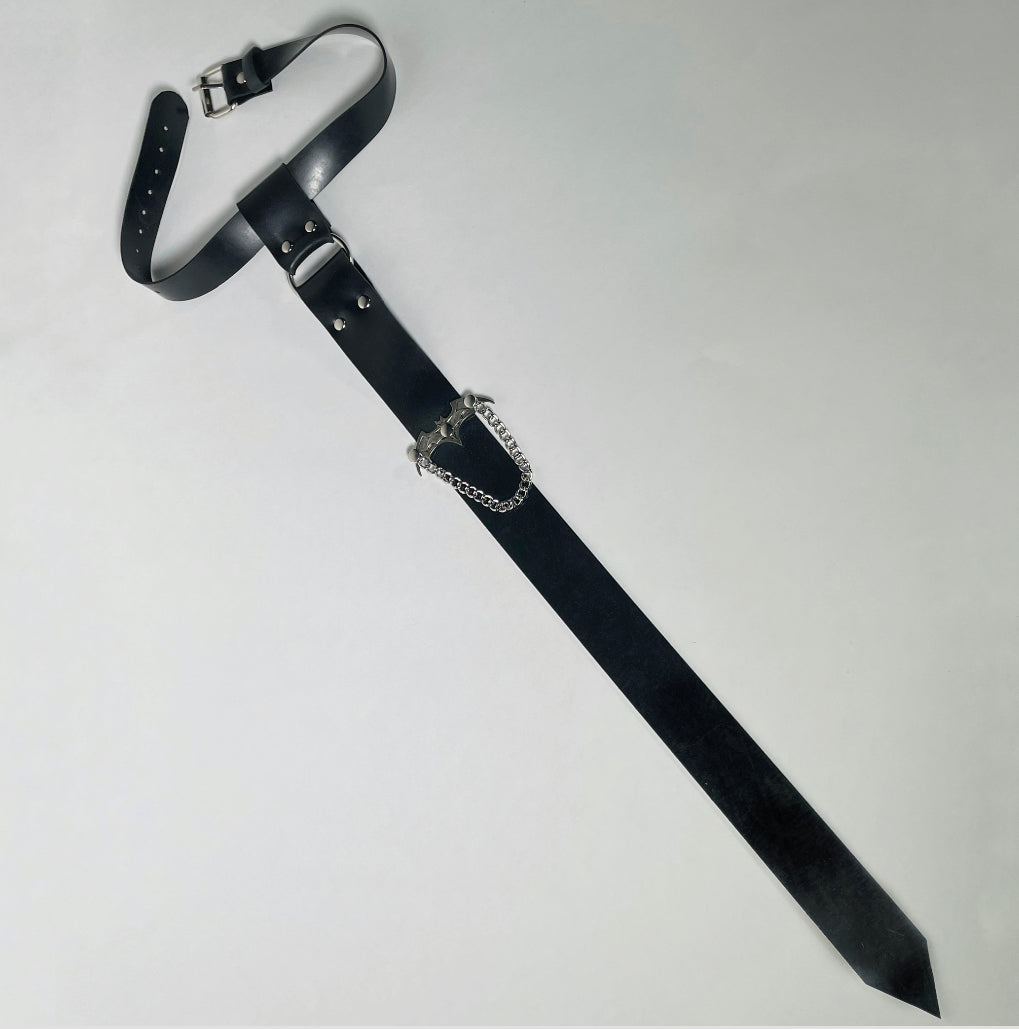 Rubber and Silver Metal Skinny Tie Bundle