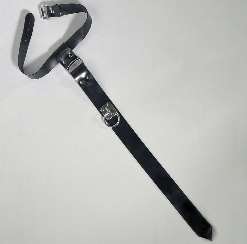 Rubber and Silver Metal Skinny Tie Bundle