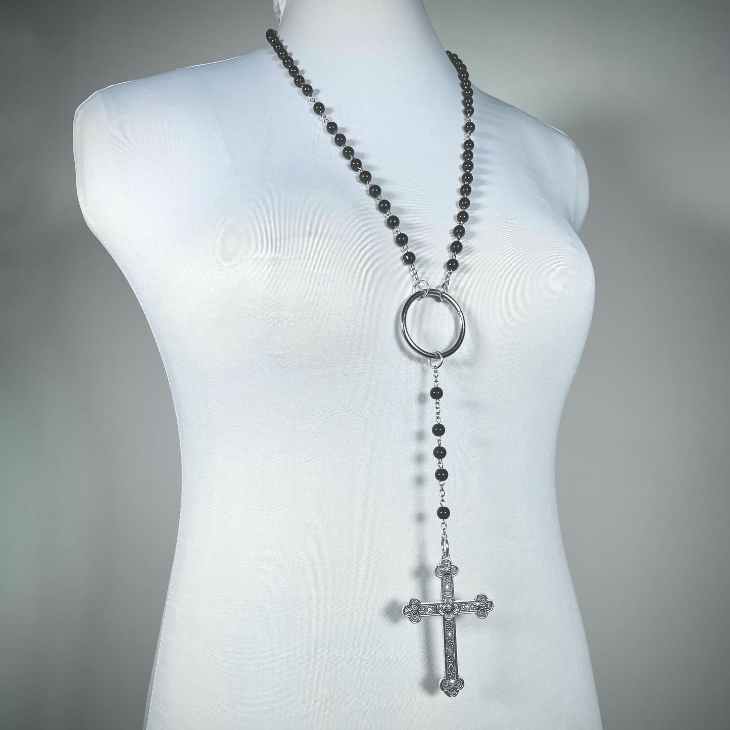 Stainless steel Religious rosary necklace