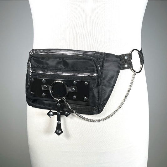 Fanny Pack Bag with PVC, O-ring, and Cross (matches “Unholy Passion” line)