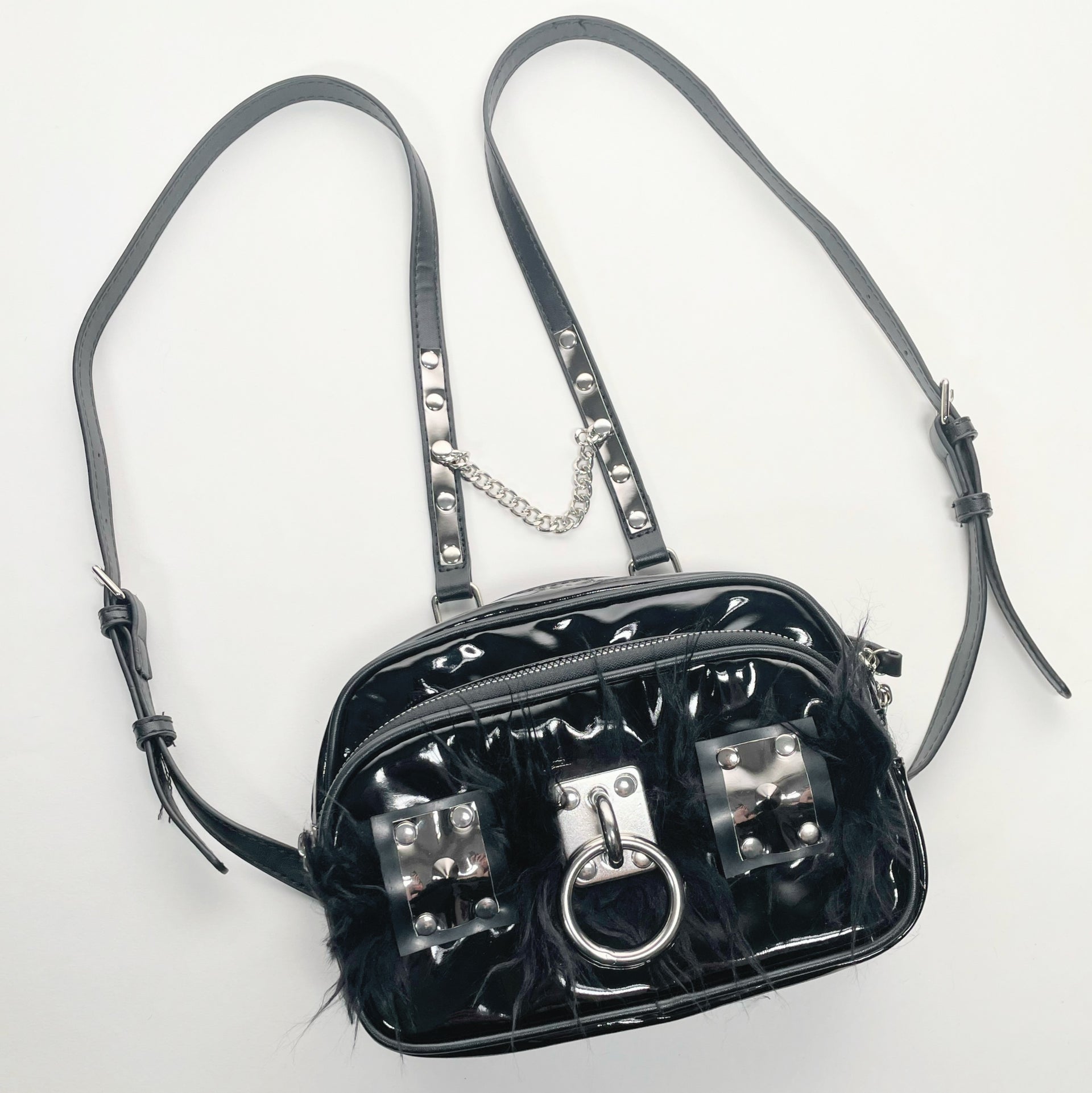 goth mini backpack Vinyl Mini Goth Backpack – Mode Brutale
